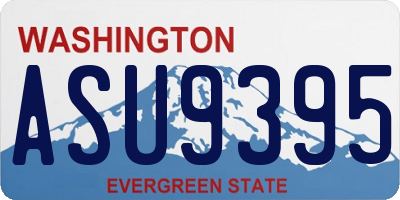 WA license plate ASU9395