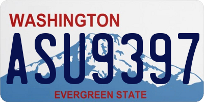 WA license plate ASU9397