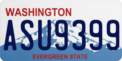 WA license plate ASU9399