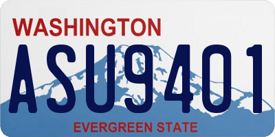 WA license plate ASU9401