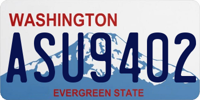 WA license plate ASU9402