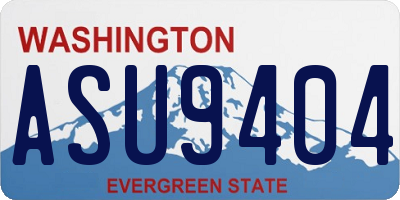 WA license plate ASU9404