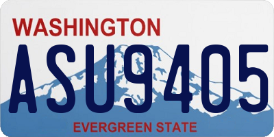 WA license plate ASU9405