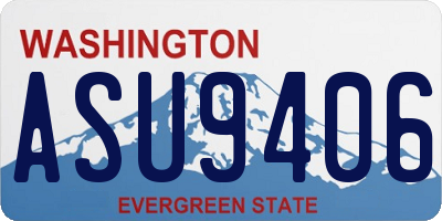 WA license plate ASU9406