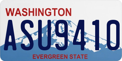 WA license plate ASU9410