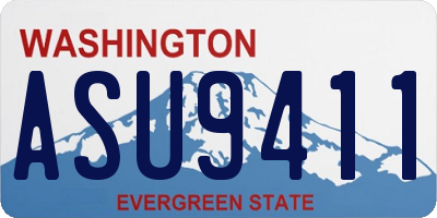 WA license plate ASU9411