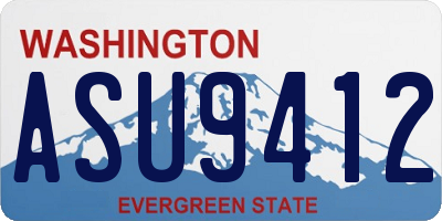 WA license plate ASU9412