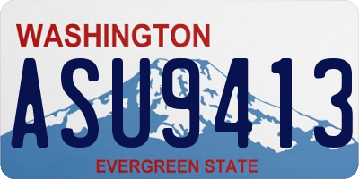 WA license plate ASU9413