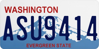 WA license plate ASU9414