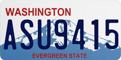 WA license plate ASU9415