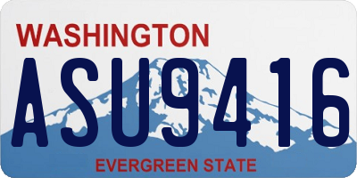 WA license plate ASU9416