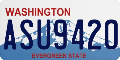 WA license plate ASU9420