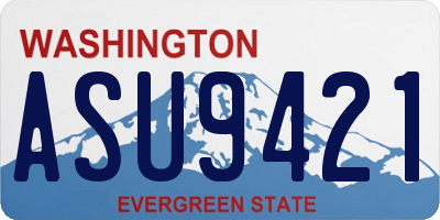 WA license plate ASU9421