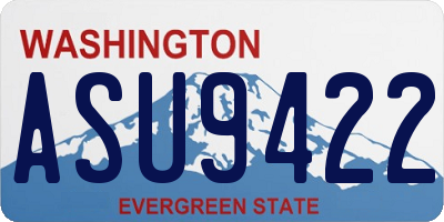WA license plate ASU9422