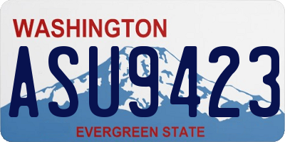 WA license plate ASU9423