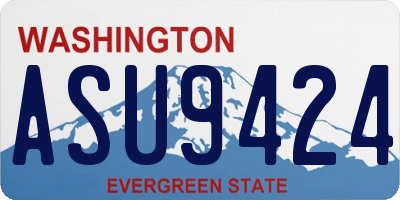 WA license plate ASU9424