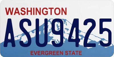 WA license plate ASU9425