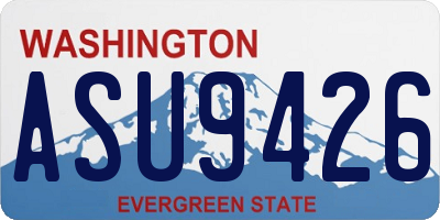 WA license plate ASU9426
