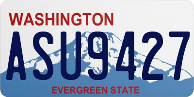 WA license plate ASU9427