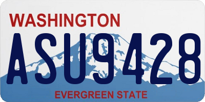 WA license plate ASU9428