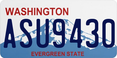 WA license plate ASU9430