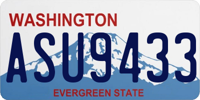 WA license plate ASU9433