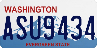 WA license plate ASU9434