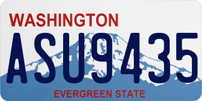 WA license plate ASU9435
