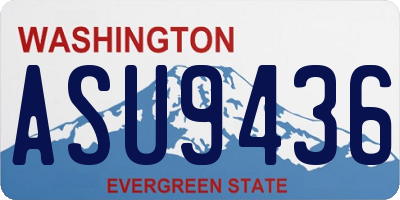 WA license plate ASU9436