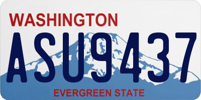 WA license plate ASU9437