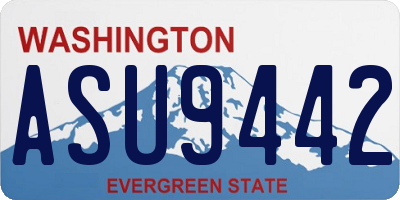 WA license plate ASU9442