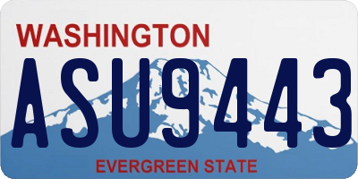 WA license plate ASU9443