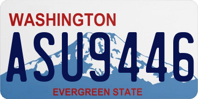 WA license plate ASU9446