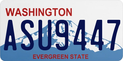 WA license plate ASU9447