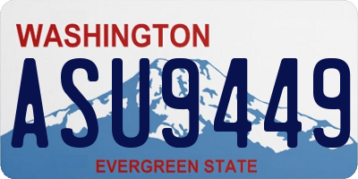 WA license plate ASU9449