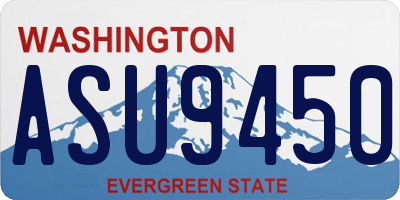 WA license plate ASU9450