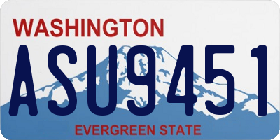 WA license plate ASU9451