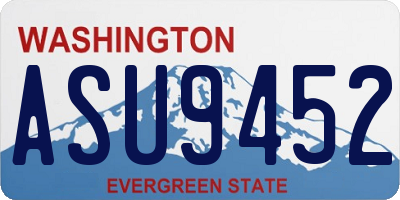 WA license plate ASU9452