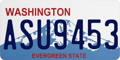 WA license plate ASU9453