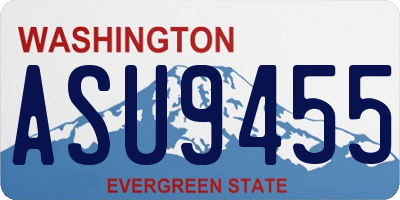 WA license plate ASU9455