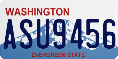 WA license plate ASU9456