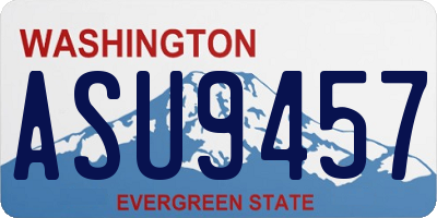 WA license plate ASU9457