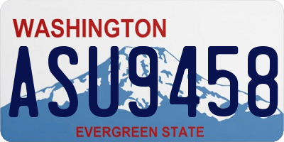 WA license plate ASU9458