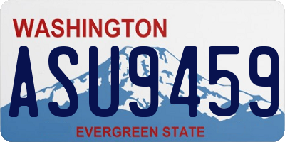 WA license plate ASU9459