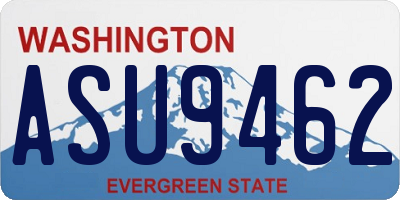 WA license plate ASU9462