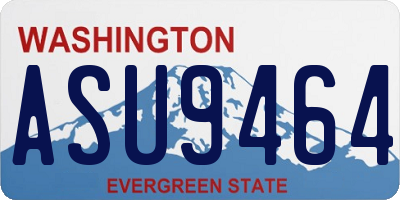 WA license plate ASU9464