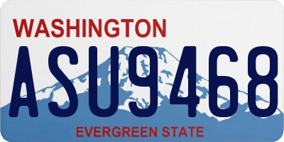 WA license plate ASU9468
