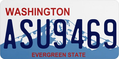 WA license plate ASU9469