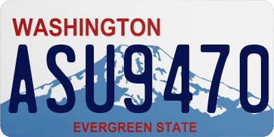 WA license plate ASU9470