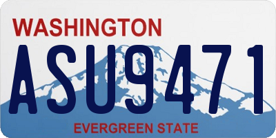 WA license plate ASU9471